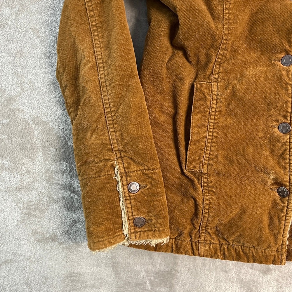 Vintage Abercrombie & Fitch Penny Lane Womens M Sherpa Lined Velvet Jacket Brown - Picture 4 of 12